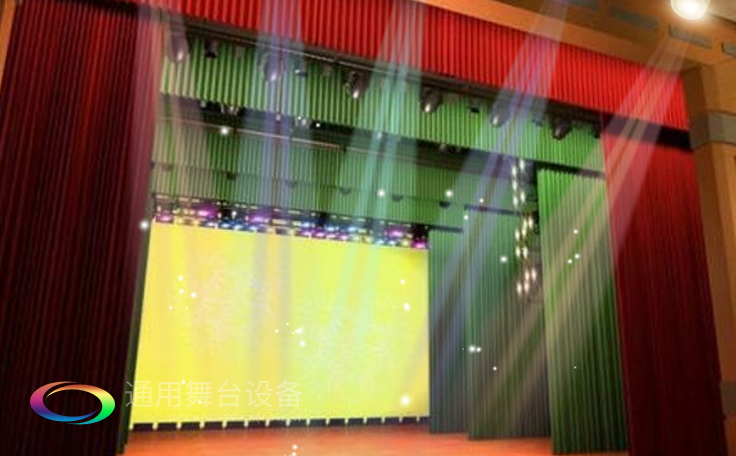 淮安市淮陰開明實驗學校報告廳 機械舞臺吊桿、剛性防火幕項目竣工